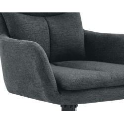 Silla de comedor Somers en tela gris oscuro