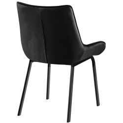 Silla Saranda en terciopelo negro