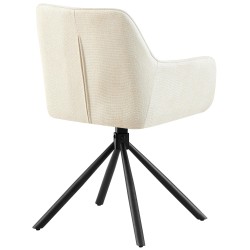 Silla Tipton en tela color crema