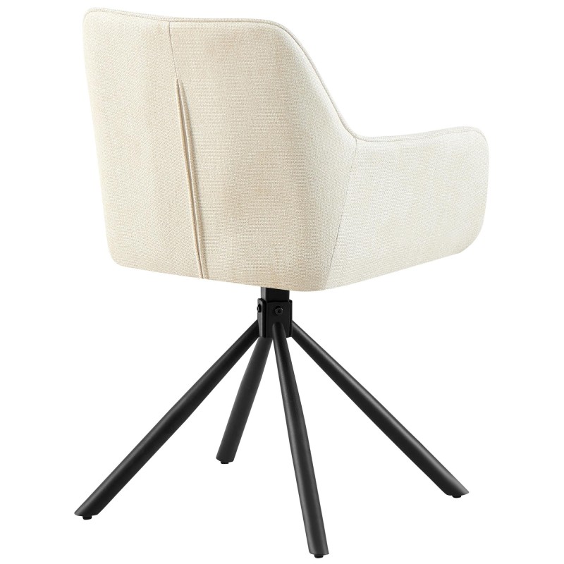 Silla Tipton en tela color crema