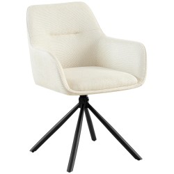 Silla Tipton en tela color crema