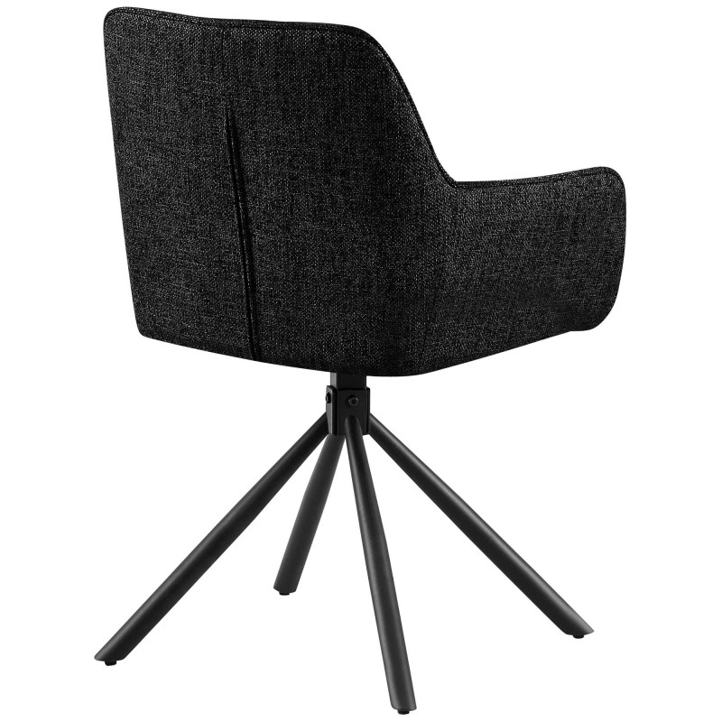 Silla Tipton en tela negra