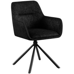 Silla Tipton en tela negra