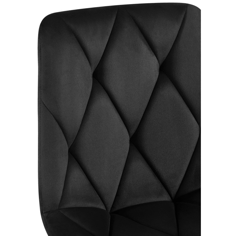 Silla de comedor Clairton de terciopelo negro