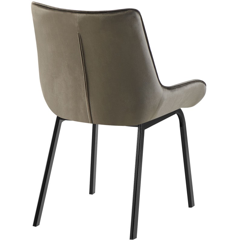 Silla Saranda en terciopelo antracita