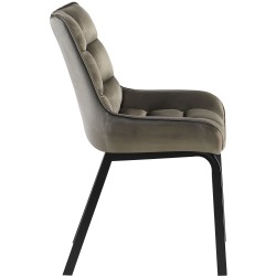 Silla Saranda en terciopelo antracita