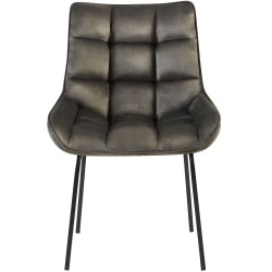 Silla Saranda en terciopelo antracita