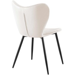 Silla de comedor Maika en terciopelo gris Silla de comedor Maika en terciopelo gris