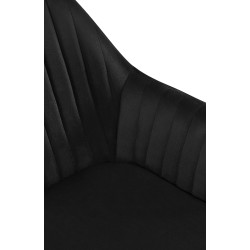Silla de comedor Welby de terciopelo negro