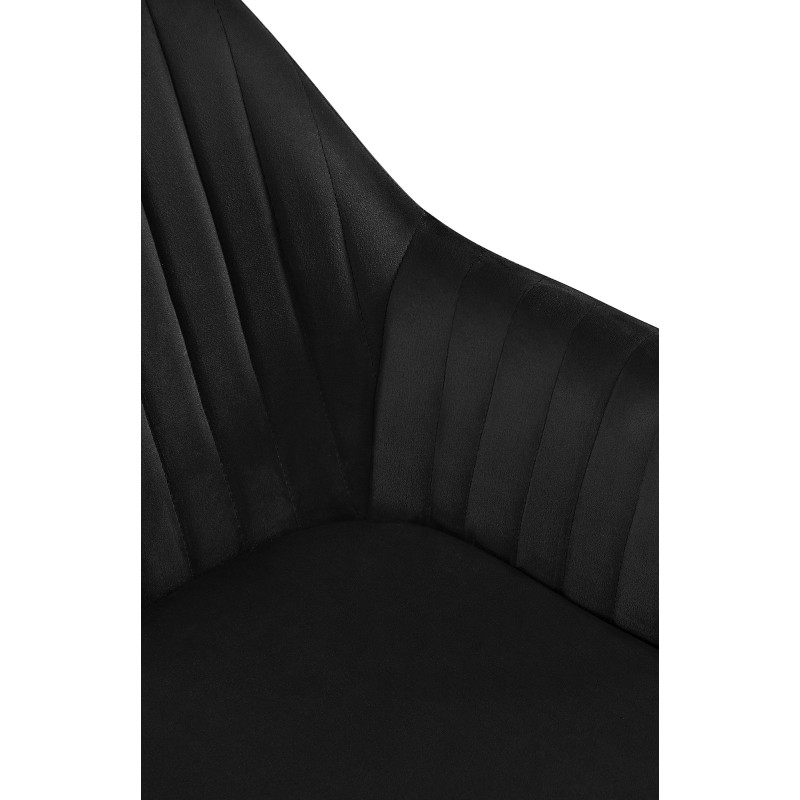 Silla de comedor Welby de terciopelo negro