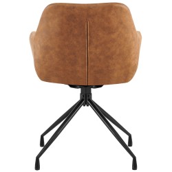 Silla de comedor vintage Welby marrón claro