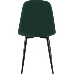 Juego de 4 sillas de comedor Baxter de terciopelo verde