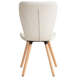 Conjunto de 2 sillas Elda en símil piel color blanco