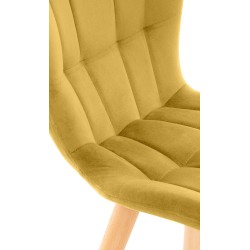 Conjunto de 2 sillas Elda en terciopelo amarillo