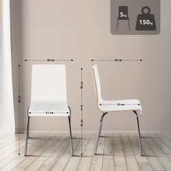 Silla de comedor blanca Gahanna