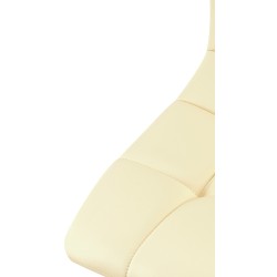 Juego de 4 sillas de comedor Antibes en piel sintética color crema