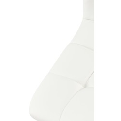 Juego de 4 sillas de comedor Antibes en piel sintética blanca