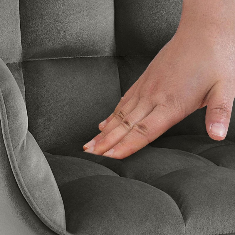 Silla Tirana en terciopelo antracita