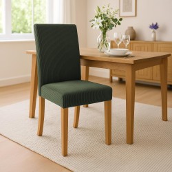 Silla de comedor Ina Cord en verde claro antiguo