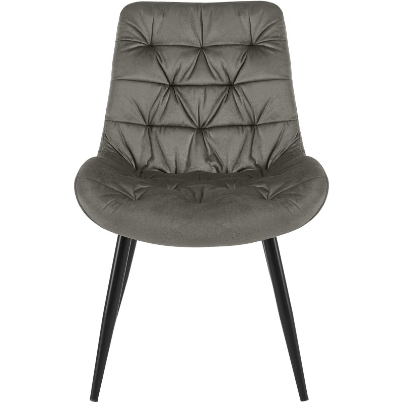 Silla de comedor Rossford en terciopelo antracita
