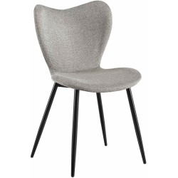 Silla de comedor Maika en tela gris