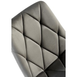 Silla de comedor Clairton en terciopelo antracita