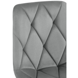 Silla de comedor Clairton en terciopelo gris oscuro
