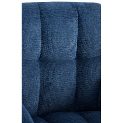 Silla de comedor Jonah en tela azul oscuro