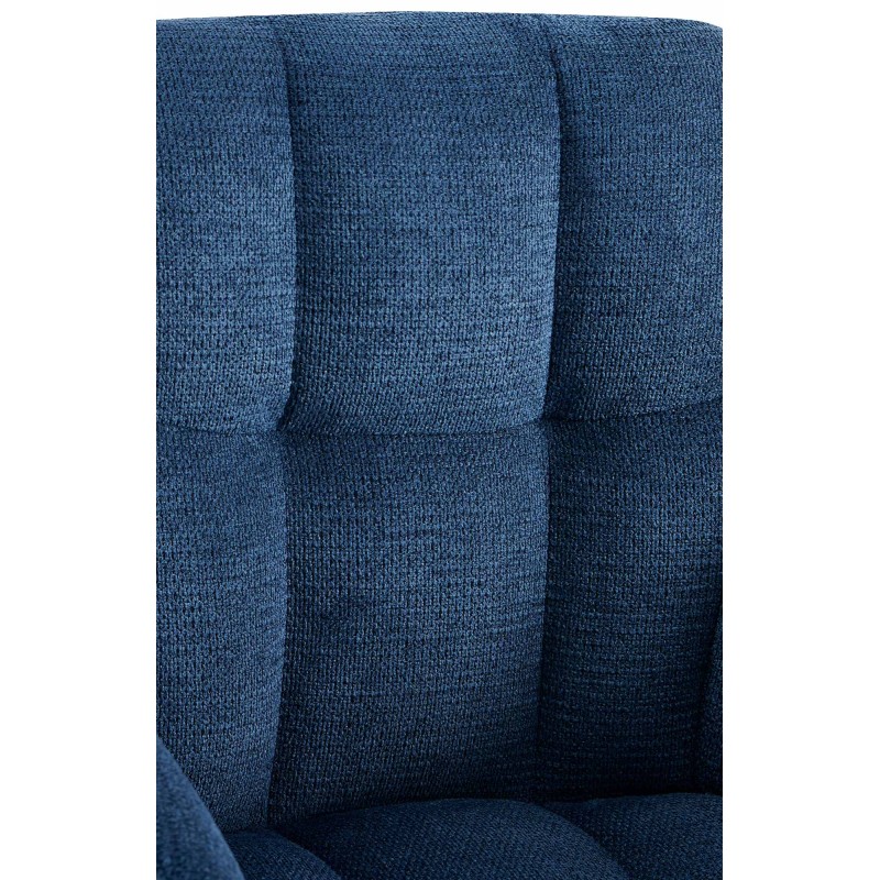 Silla de comedor Jonah en tela azul oscuro