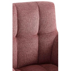 Silla de comedor Jonah en tela rojo rubí