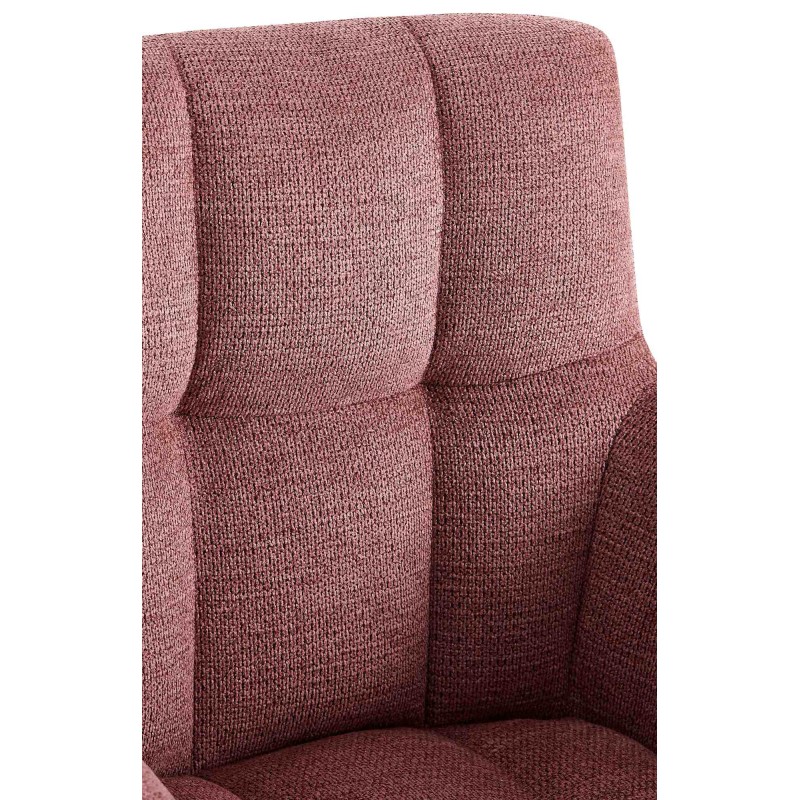 Silla de comedor Jonah en tela rojo rubí