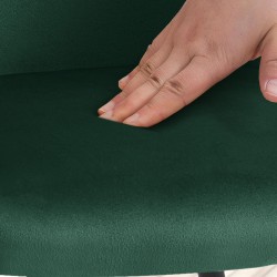 Silla de comedor Jaysie de terciopelo verde oscuro