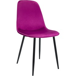 Silla de comedor Maryam de terciopelo morado Silla de comedor Maryam de terciopelo morado