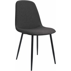 Silla de comedor Maryam en tela gris oscuro