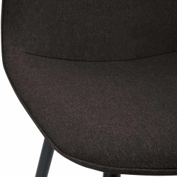Silla de comedor Maryam en tela marrón Silla de comedor Maryam en tela marrón
