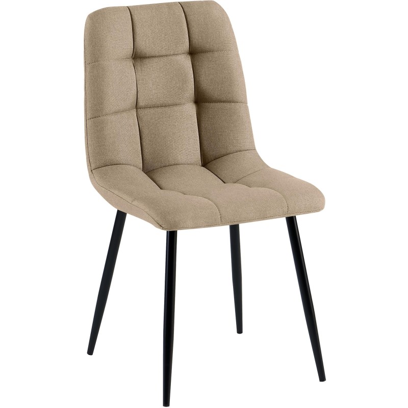 Silla de comedor Tilde en tela color topo