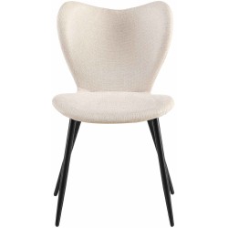 Silla de comedor Maika en tela color crema Silla de comedor Maika en tela color crema