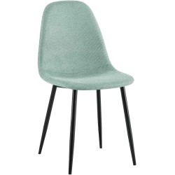 Silla de comedor de tela Napier en verde claro