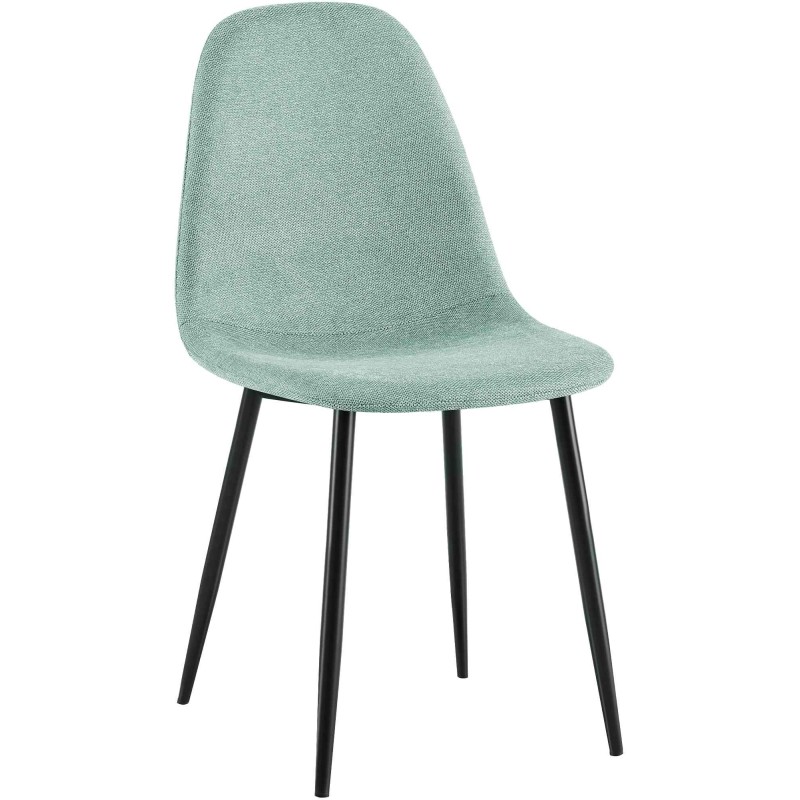 Silla de comedor de tela Napier en verde claro Silla de comedor de tela Napier en verde claro