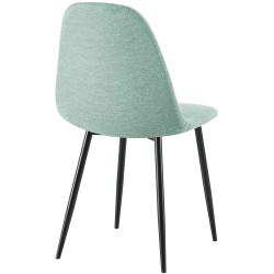 Silla de comedor de tela Napier en verde claro Silla de comedor de tela Napier en verde claro