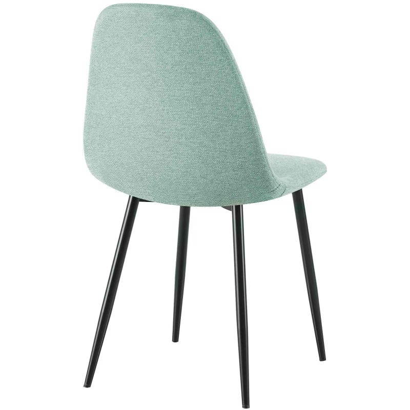 Silla de comedor de tela Napier en verde claro
