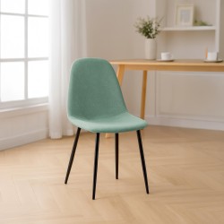 Silla de comedor de tela Napier en verde claro Silla de comedor de tela Napier en verde claro