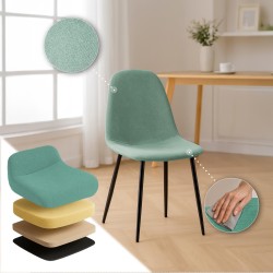 Silla de comedor de tela Napier en verde claro Silla de comedor de tela Napier en verde claro