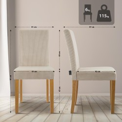 Silla de comedor Ina Cord en marrón claro antiguo Silla de comedor Ina Cord en marrón claro antiguo