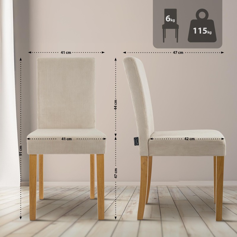 Silla de comedor Ina Cord en marrón claro antiguo