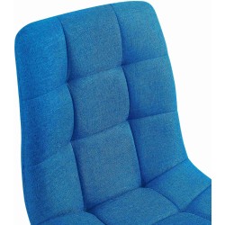 Juego de 2 sillas de comedor Tilde en tela azul claro