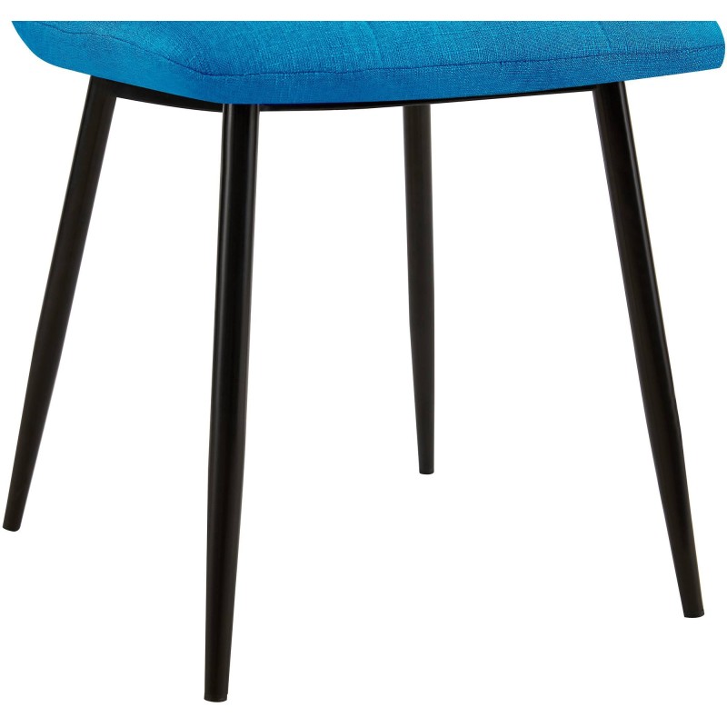Juego de 2 sillas de comedor Tilde en tela azul claro