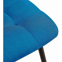 Juego de 2 sillas de comedor Tilde en tela azul claro
