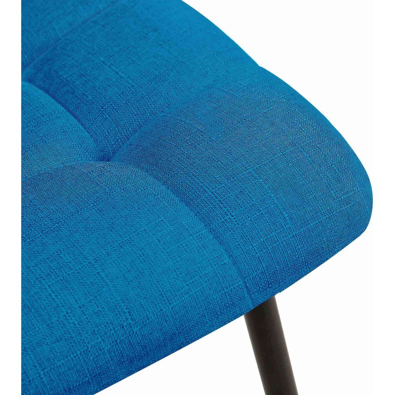 Juego de 2 sillas de comedor Tilde en tela azul claro