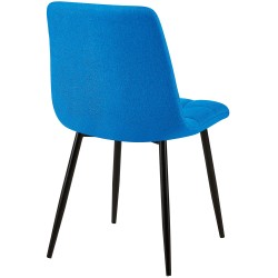 Juego de 2 sillas de comedor Tilde en tela azul claro